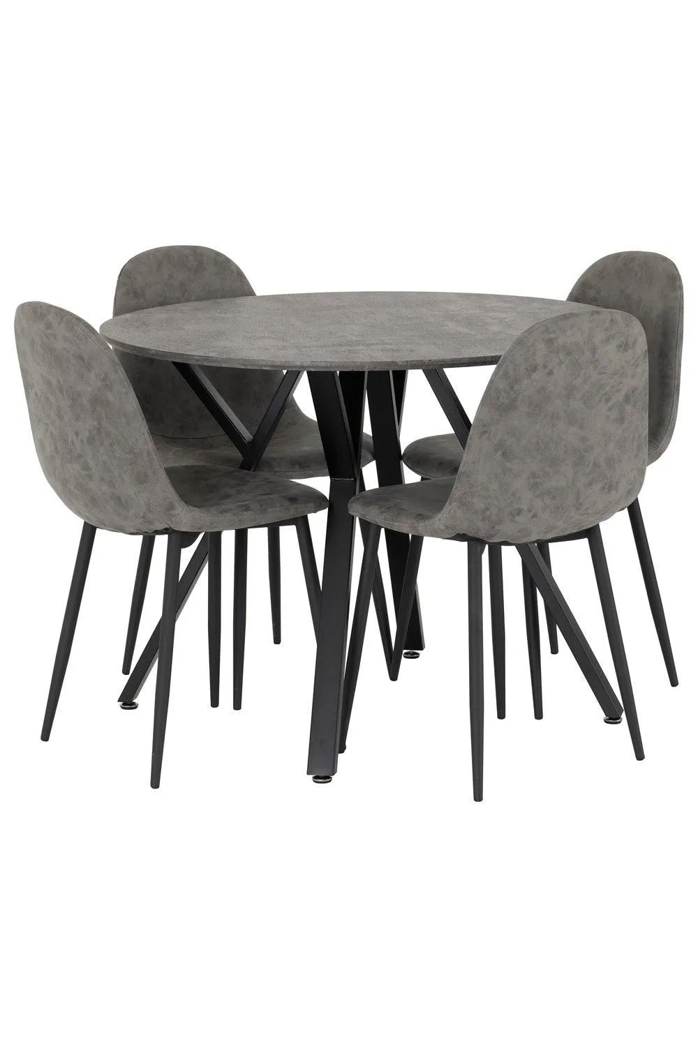 Seconique Athens Round Dining Set in Grey 2