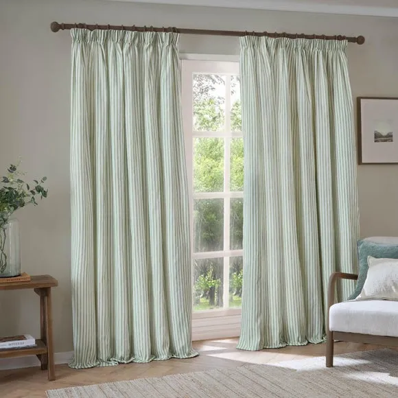 Yard Hebden Striped Pencil Pleat Curtains (Blackout Available) 2
