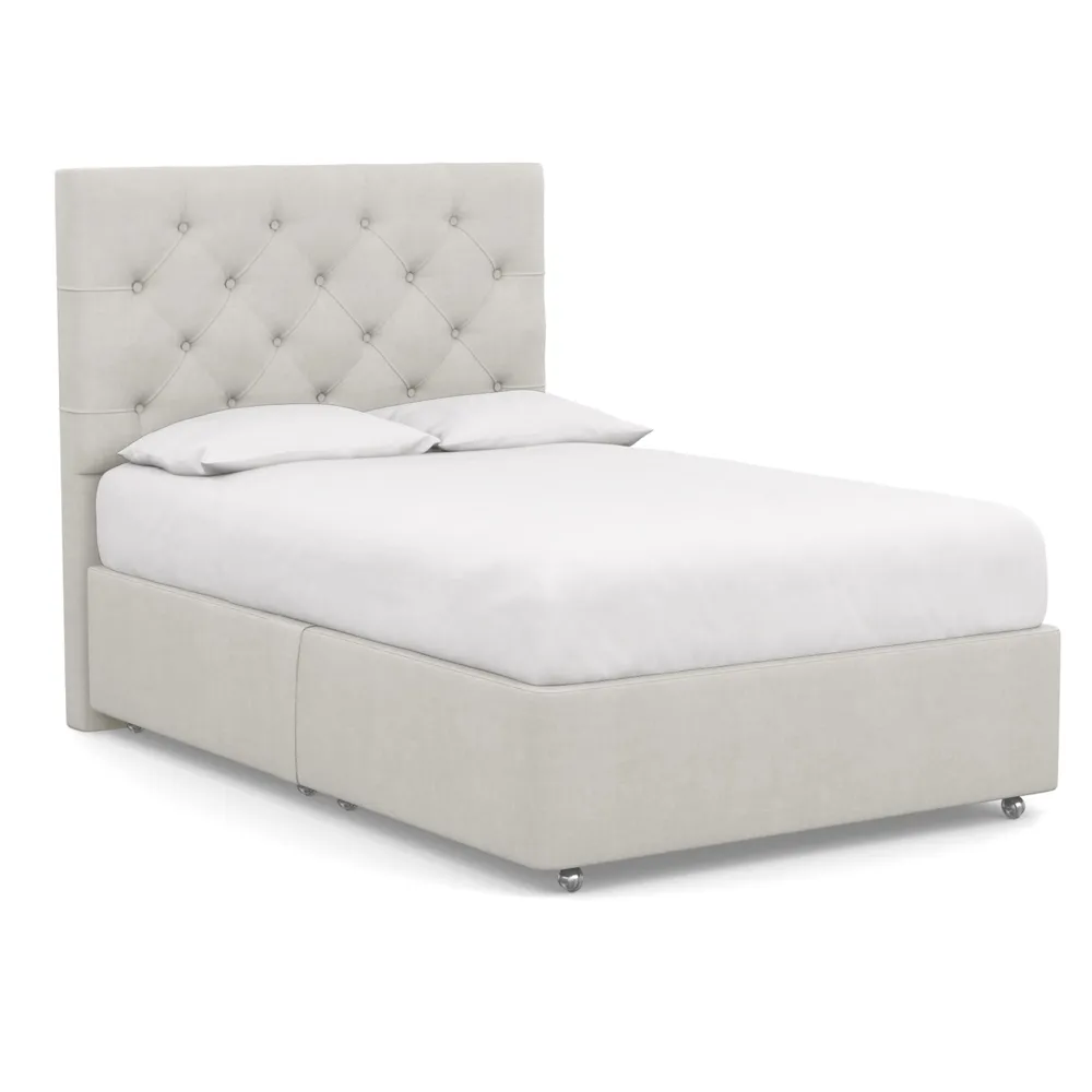 Heal's Deep Divan Double No Drawers Capelo Linen-Cotton Sea Salt 1
