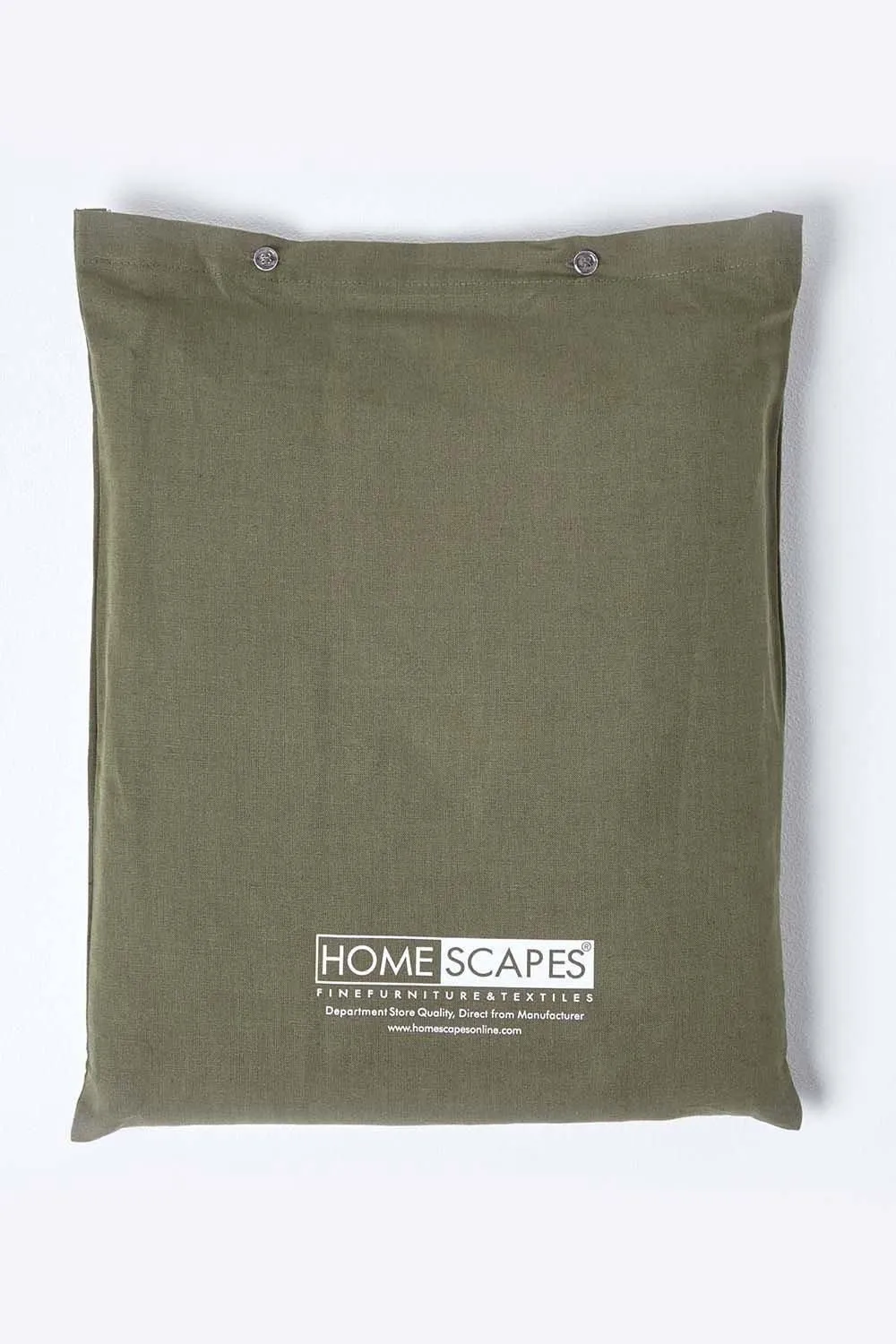 Homescapes Luxury Soft Plain European Linen Duvet Cover Set in Green 5