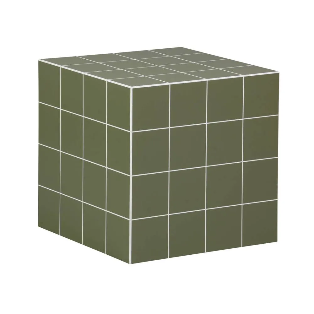sweeek Cubic coffee table, side table with matt ceramic-effect finish in Khaki 2