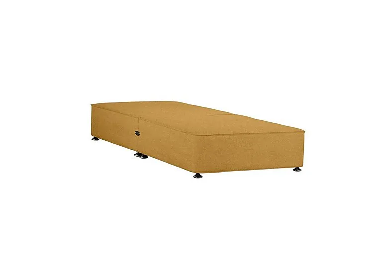 Shallow Divan Base - Single - Tweed Mustard