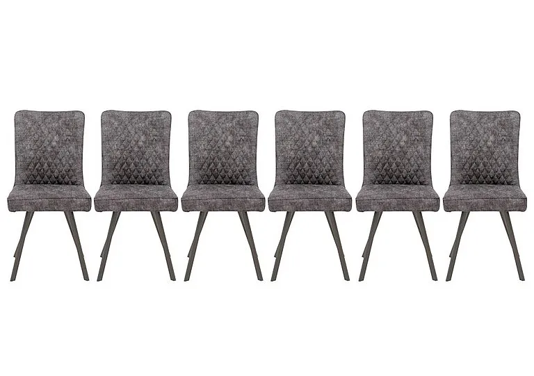 Earth Set of 6 Dining Chairs - Graphite