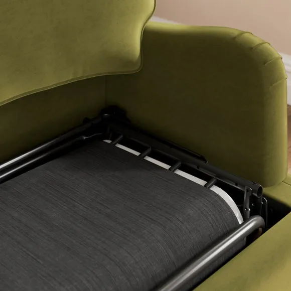 Beatrice II Velvet Single Snuggle Sofa Bed 4