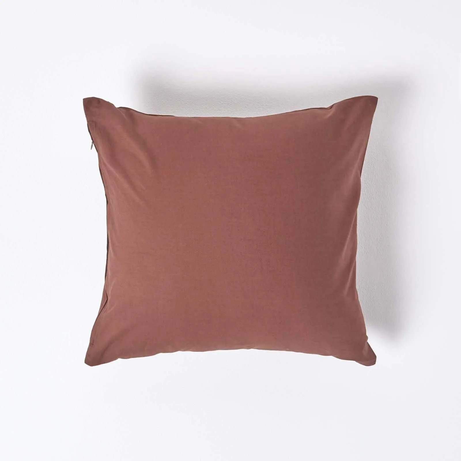 Homescapes Continental Egyptian Cotton Pillowcase 200 TC, 40 x 40 cm in Chocolate 1
