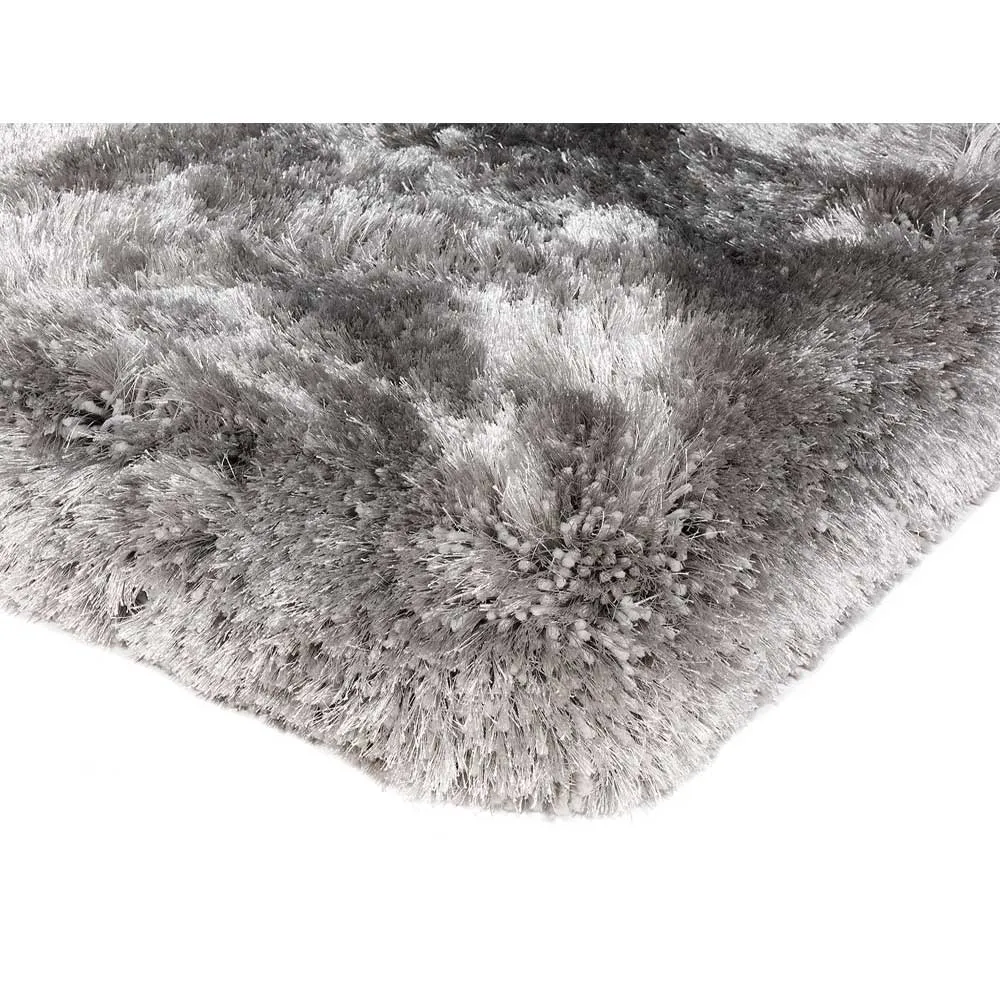 Plush Silver 120X170Cm Rug, Square Polyester | Barker & Stonehouse 2