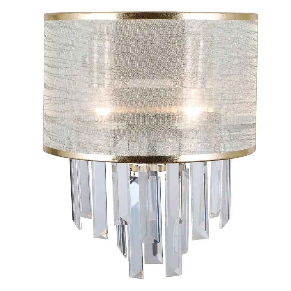 Netlighting Stylized Wall Lamp Ancient Brass 2 Light E14 in Gold