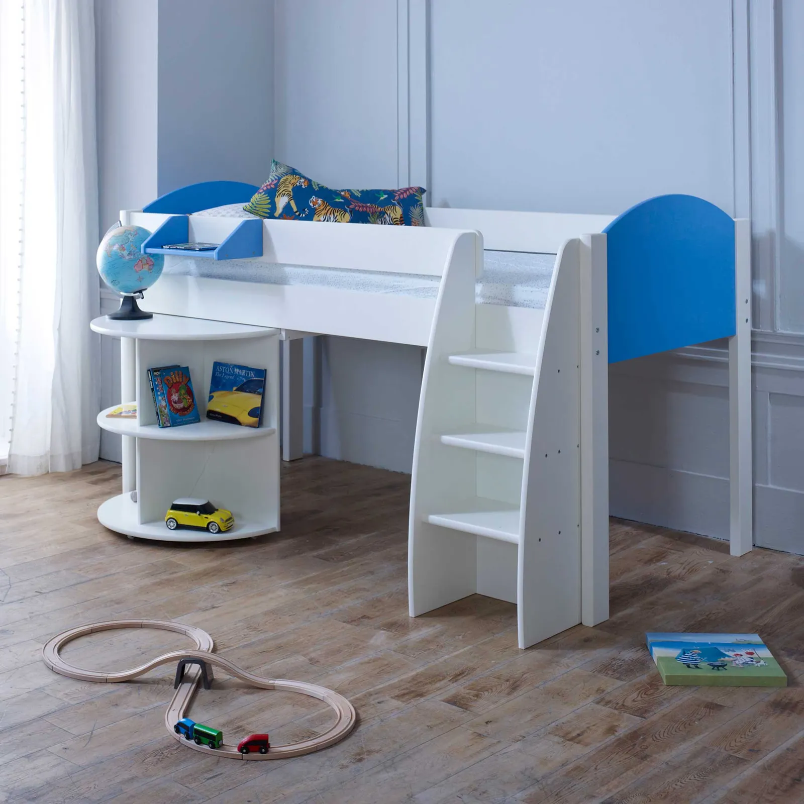 Eli B Childrens Midsleeper Bed with pull out Desk