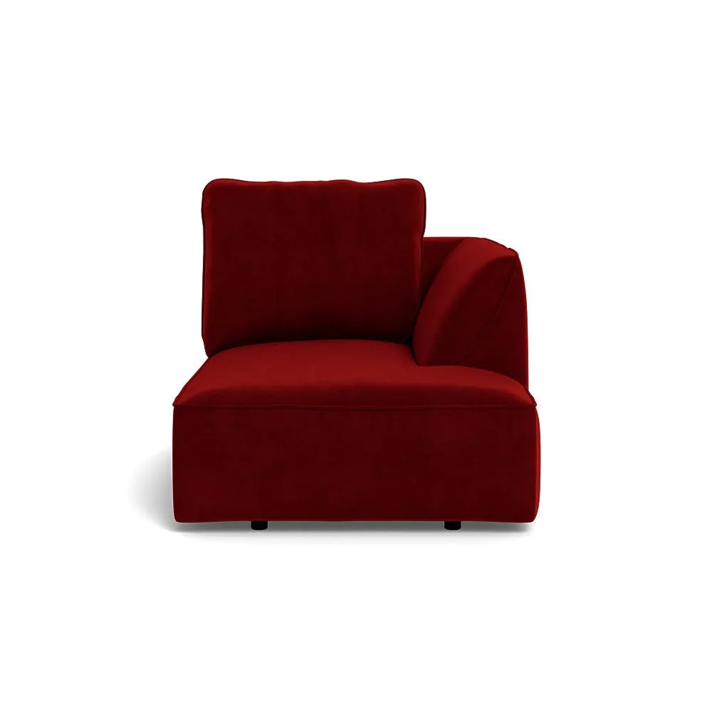 Heal's Morven Right Hand Facing Chaise Unit Smart Luxe Velvet Mulberry