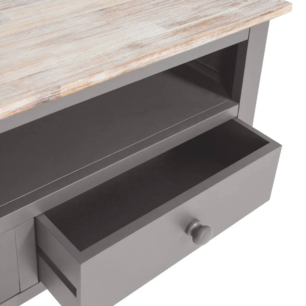 Statement Furniture Florence Corner TV Unit With 2 Drawers & Shelf in Light Grey 5