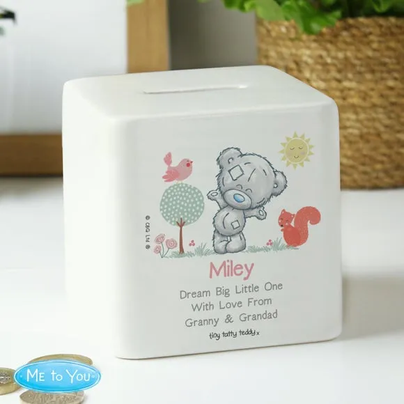 Personalised Tiny Tatty Teddy Woodland Animals Money Box 4