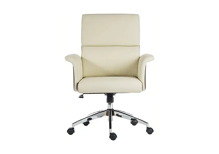 East River Elegance Medium-back Office Chair - Cream