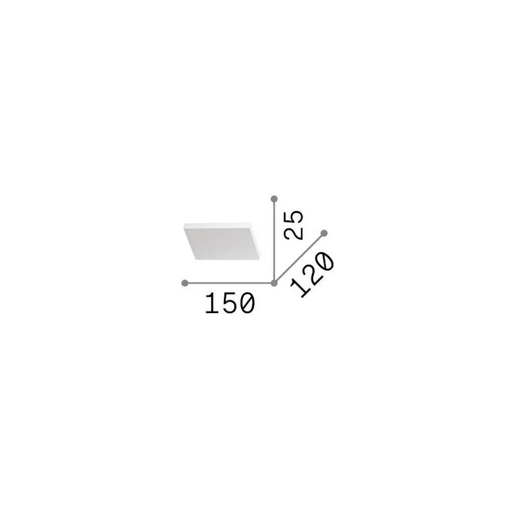 Netlighting Block 15cm Flush Wall Uplighter White 1x LED 900lm 3000K 2