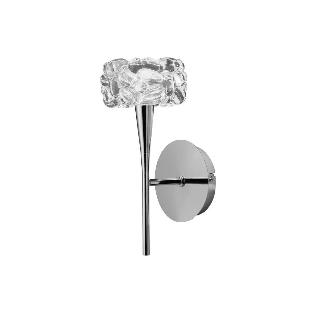 Netlighting O2 Wall Lamp Switched 1 Light G9 Polished Chrome in Grey