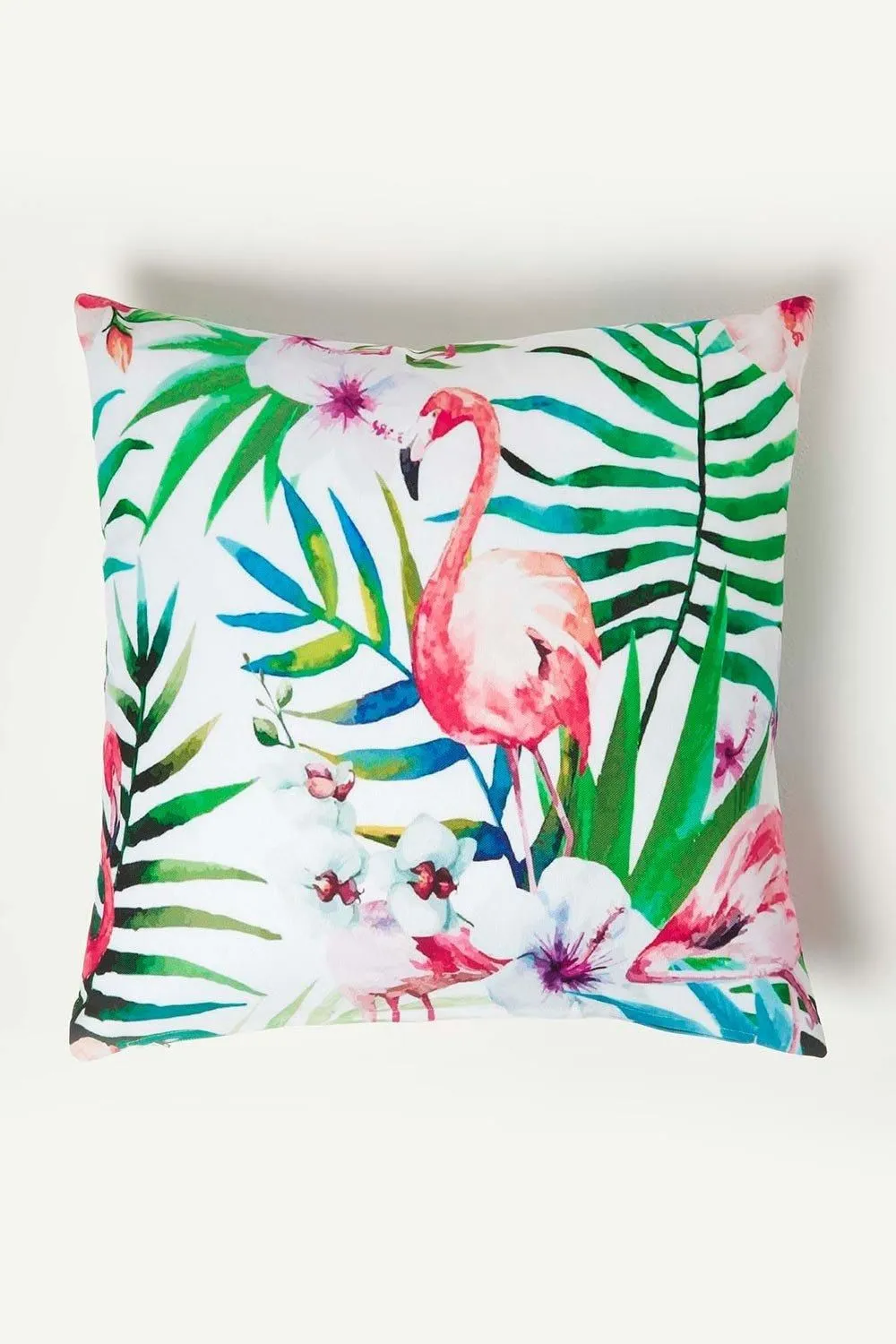 Homescapes Luxury Waterproof Pink Flamingo Outdoor Cushion 45 x 45 cm, Set of 2 4