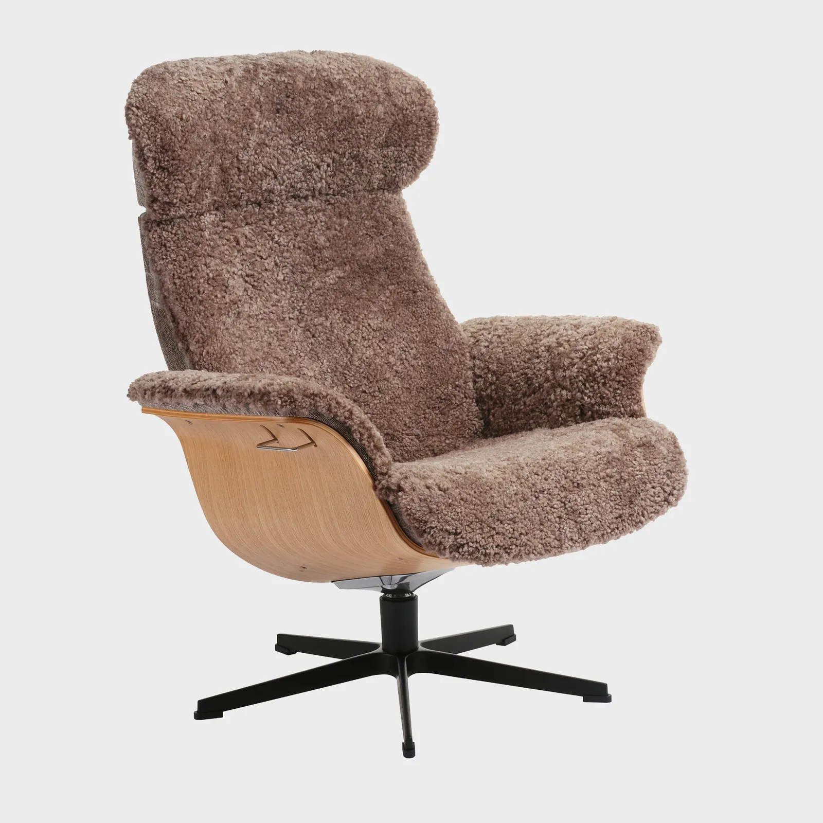 Conform Timeout Swivel Armchair Sahara Sheepskin, Brown | Barker & Stonehouse