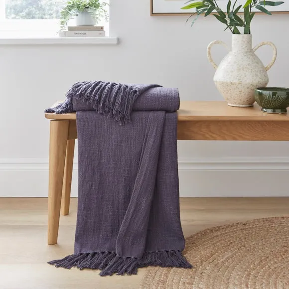 Westcott Slub Cotton Throw Blanket 1