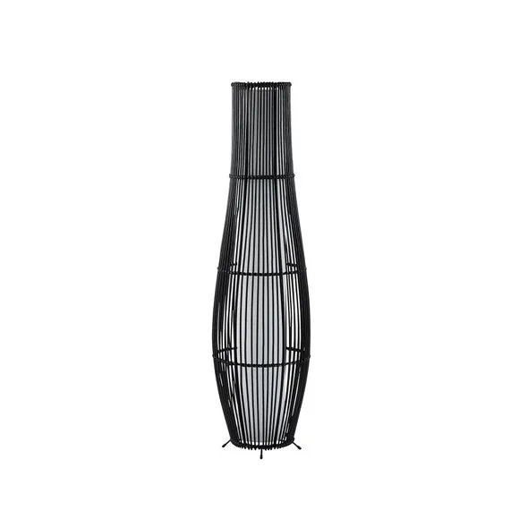 Alec Natural Cane Black Floor Lamp 5