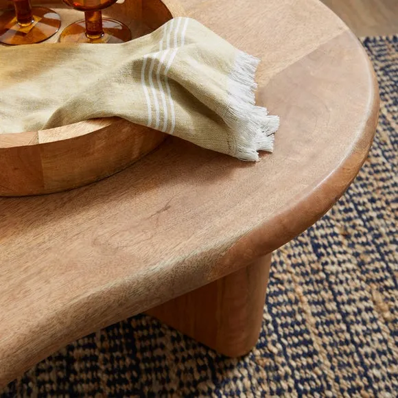 Ludo Kidney Shaped Coffee Table, Mango Wood 2