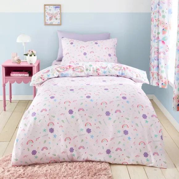 Painted Butterfly Duvet Cover and Pillowcase Set 3