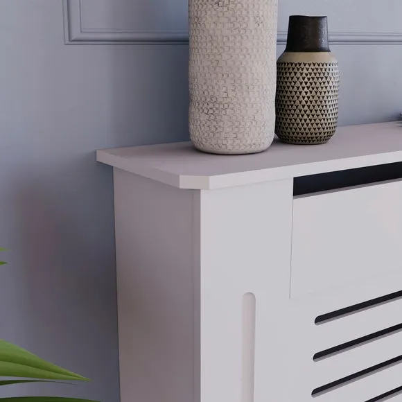Return - Vida Designs Milton Radiator Cover, Small White 4