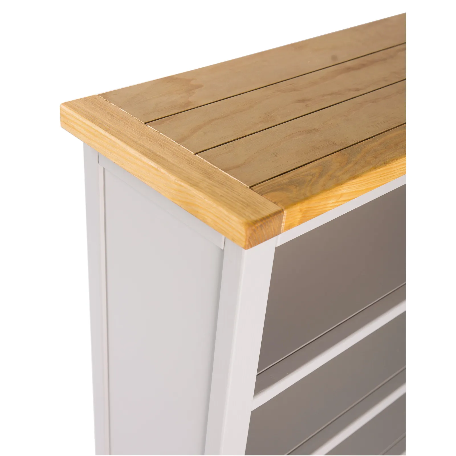Cabinet Bits Bookcase with plinth 90x90x30cm in Light Grey 4