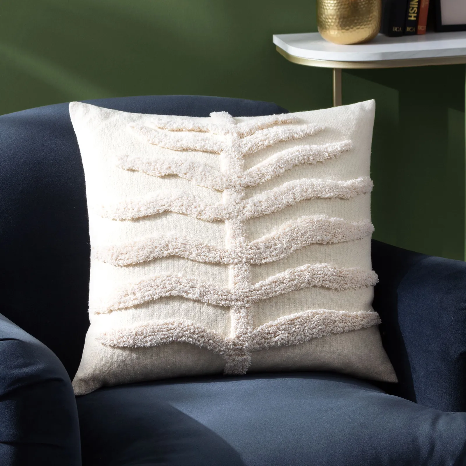 Furn Dakkota 100% Cotton Tufted Cushion in Natural