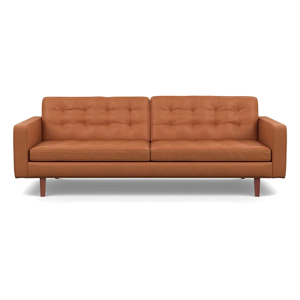 Heal's Hepburn 4 Seater Liena Leather Brown 680 Walnut 1
