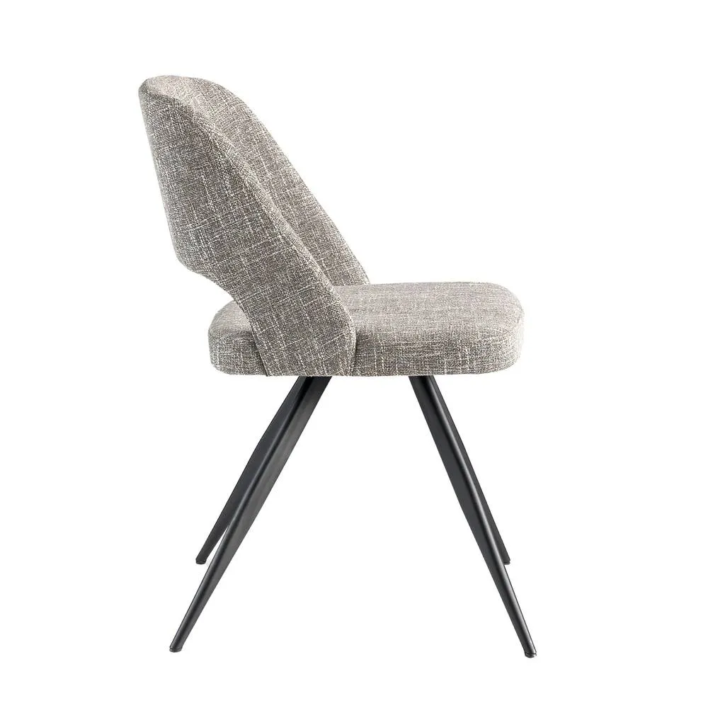 Angel Cerda Model Grey Fabric Swivel Chair, Black Stainless Steel 6