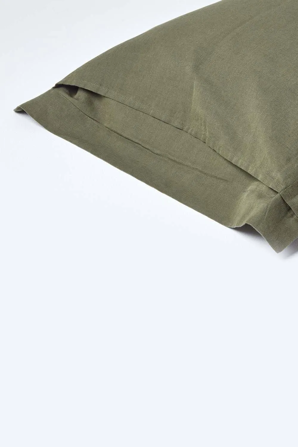 Homescapes Linen Oxford Pillowcase, King in Khaki 3