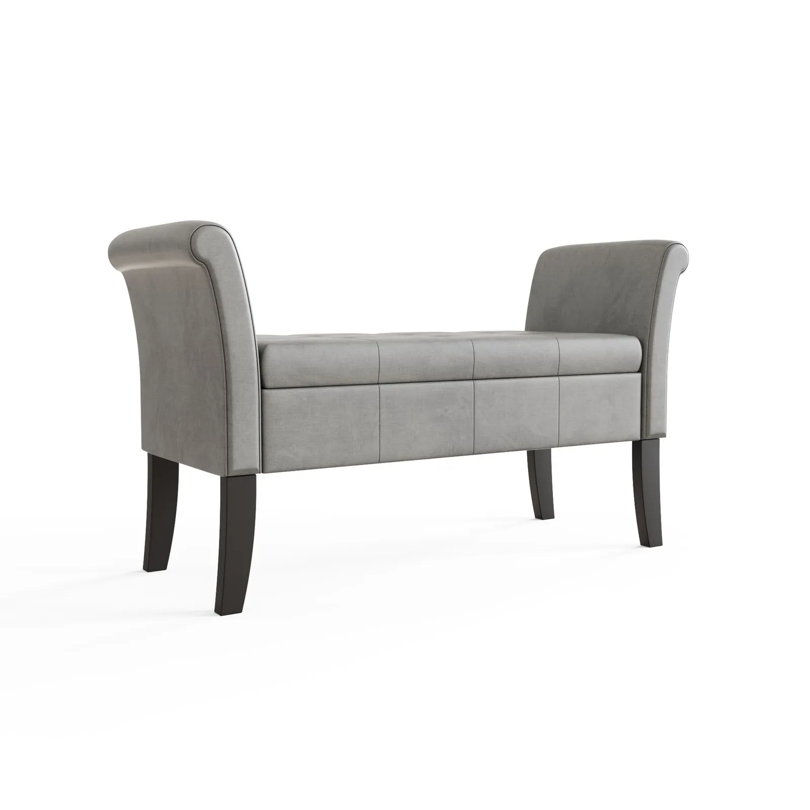 GFW Balmoral Chenille Window Seat in Grey 5