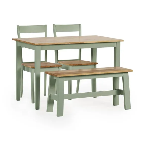 Linwood Rectangle Dining Table with 2 Dining Chairs and Bench 4