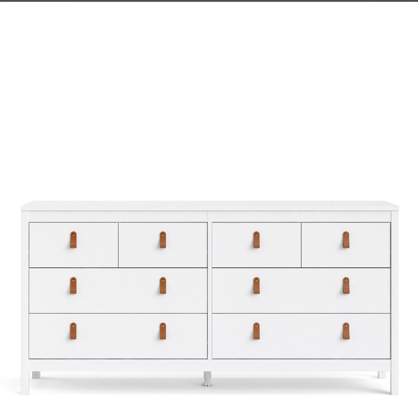 Furniture To Go Barcelona Double Dresser 4+4 Drawers in White 2