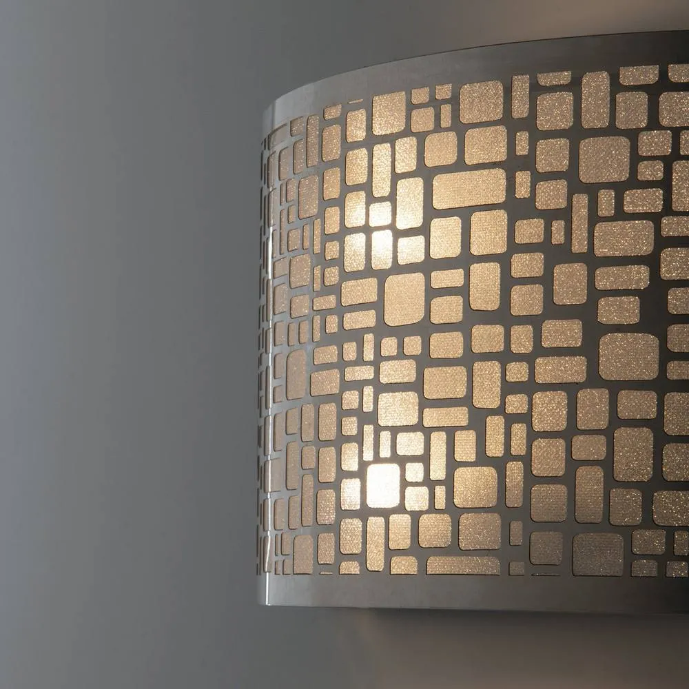 Netlighting MAYA 2 Light Flush Wall Light Chrome 32x17cm in Grey 2