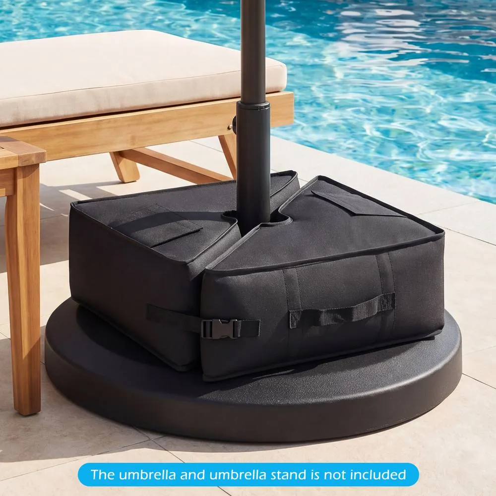 Costway 2-Pack 40 kg Umbrella Base Weight Sandbags Umbrella Stand w/Handles in Black