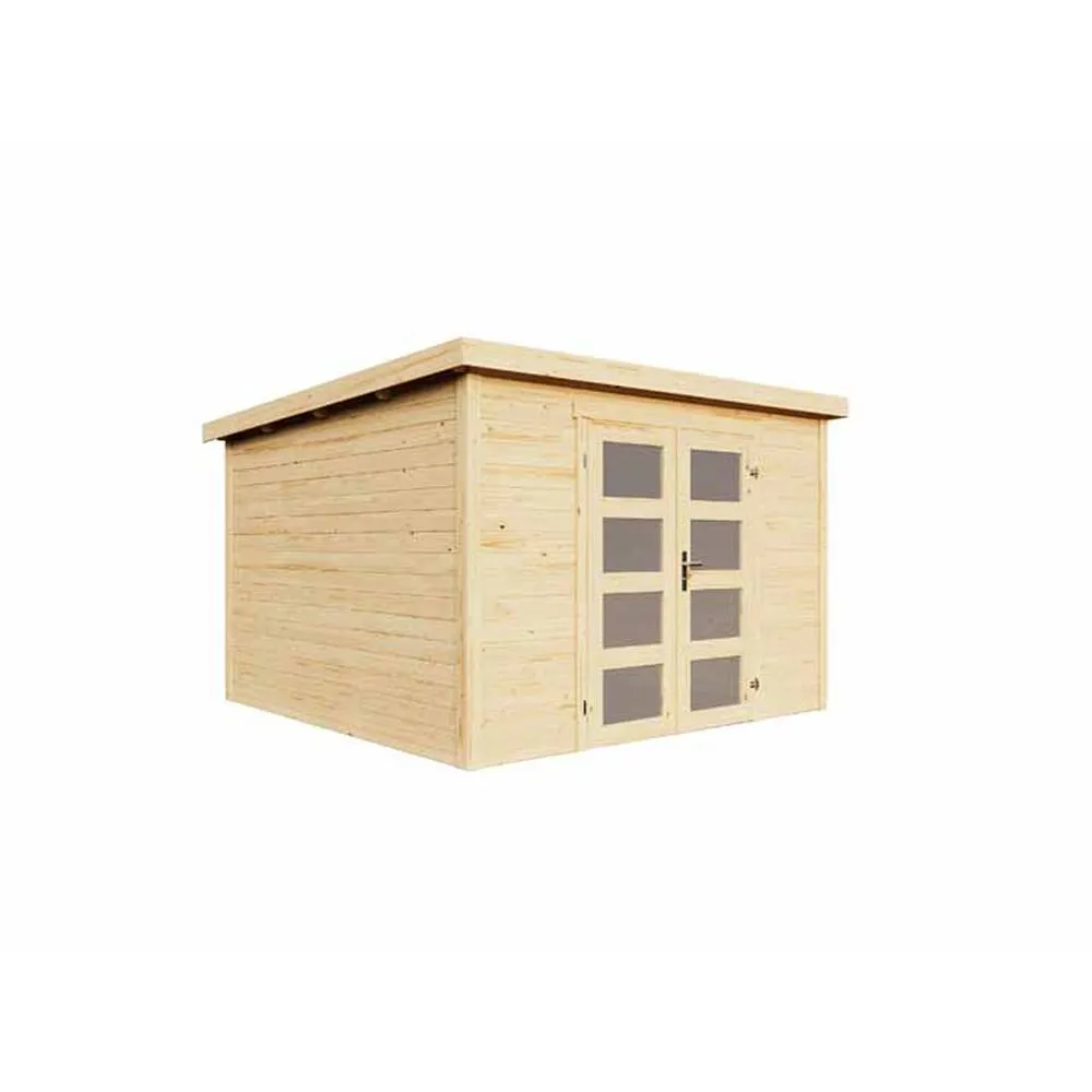 Lasita Maja Ltd Zambezi 7-Log Cabin, Garden Room, Home Office - L320xW324.8xH210.9 cm in Light Tan 2
