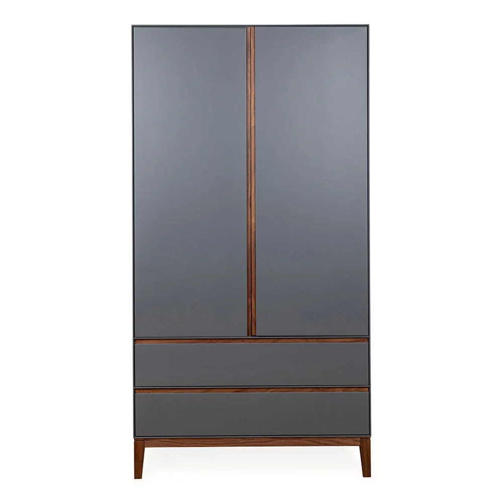 Heal's Lars Double Wardrobe in Grey and Walnut 3