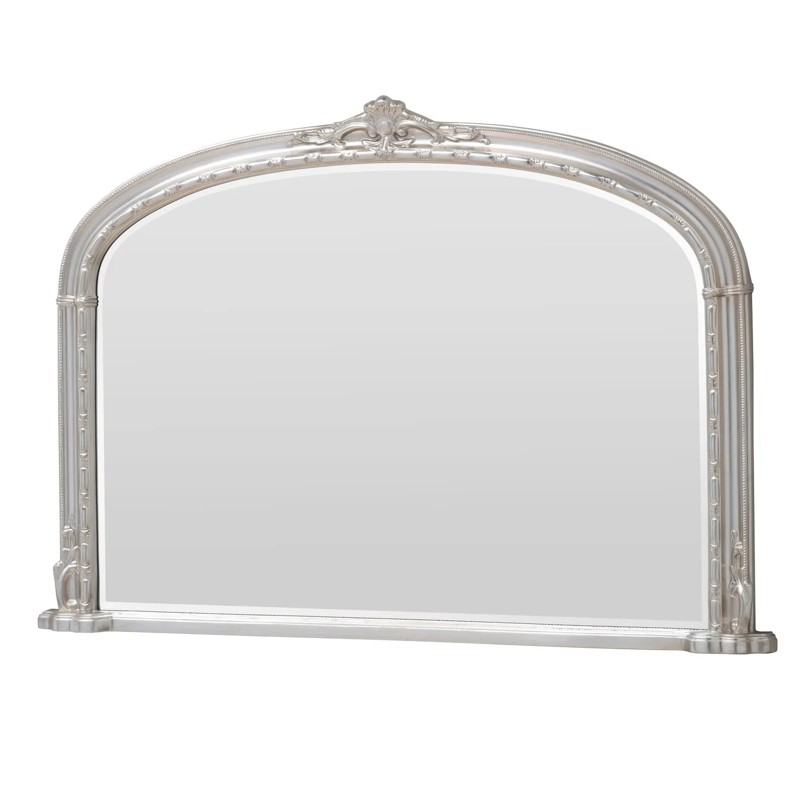 Yearn Mirrors Overmantle Mirror Arched 127(w) x 89cm(h) Victorian Mirror in Silver 6