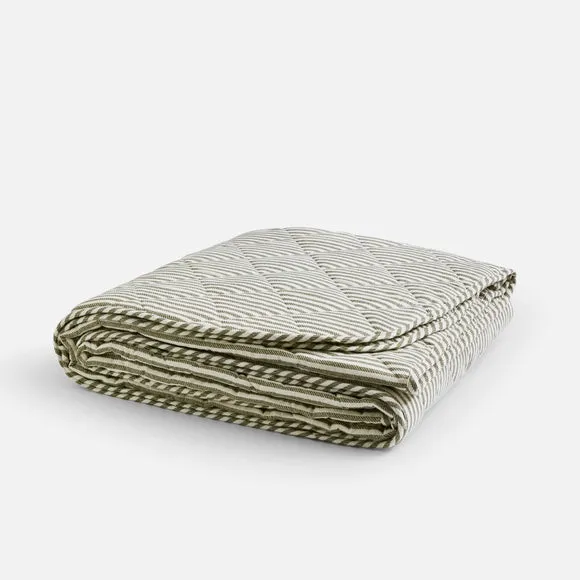Camille Stripe Brushed Bedspread 4