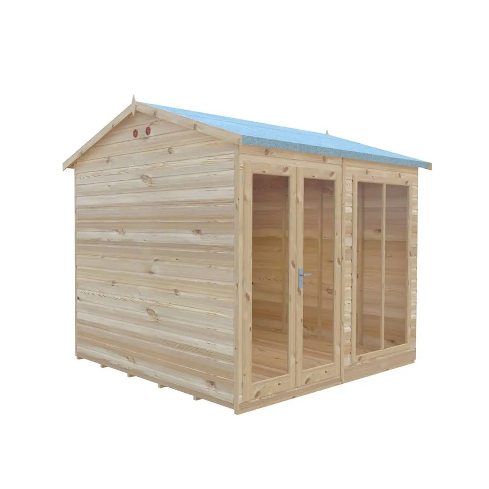 Shires Mayfield 8 x 8 Summerhouse - Wood - L239 x W238 x H229 cm in Light Brown 4