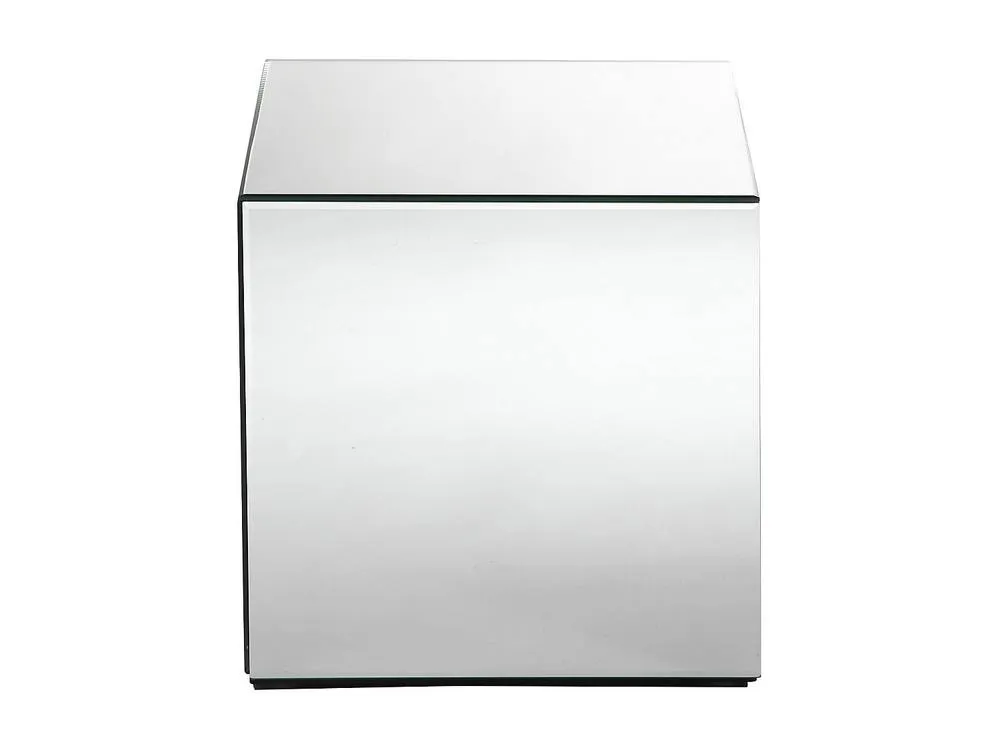 Vente-unique Mirror & MDF Side Table - CUBIX in Silver 5