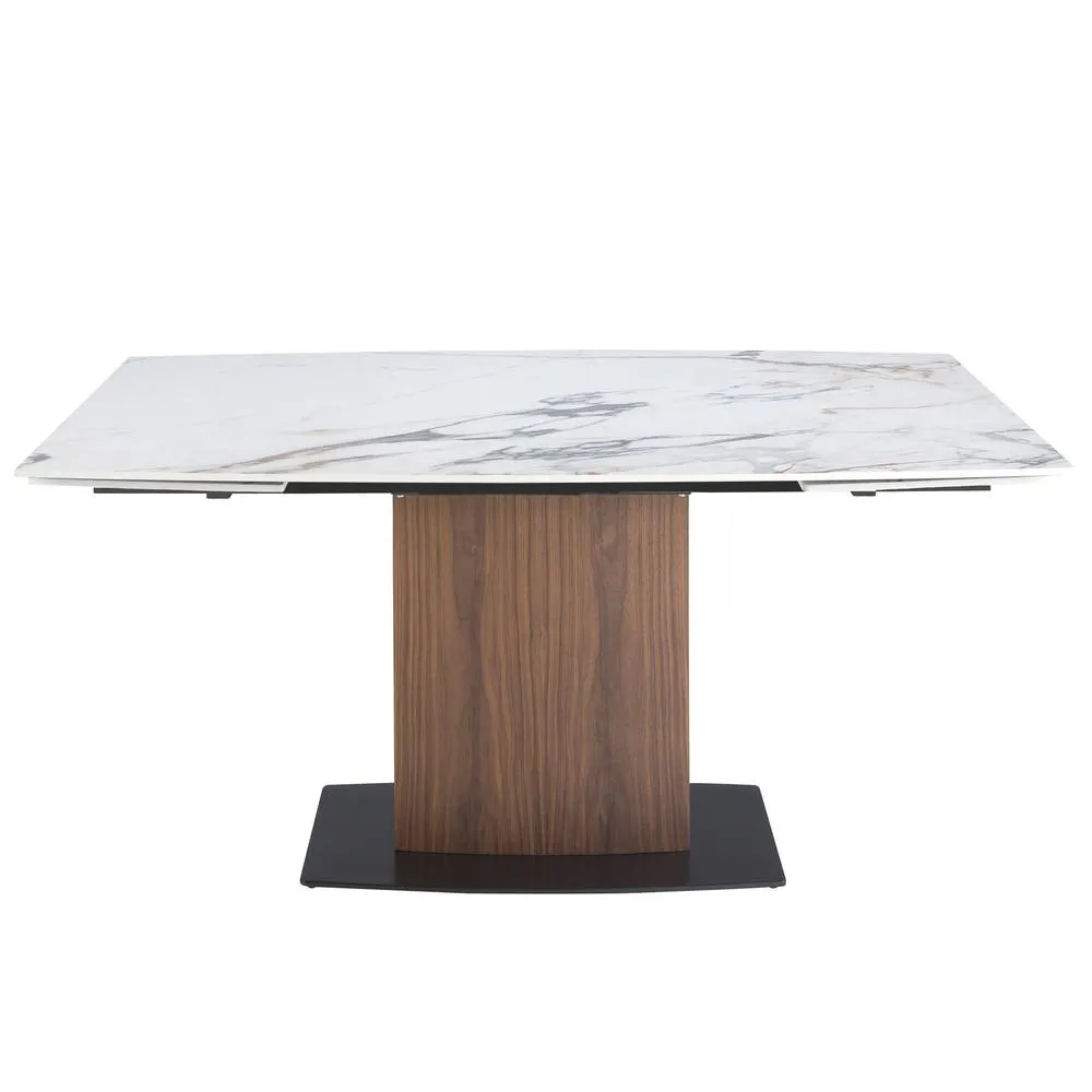 Angel Cerda Oval Extending Dining Table White Porcelain Marble 2