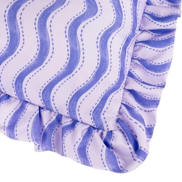 Summer Solstice Wiggly Stripe Outdoor Rectangle Cushion 4