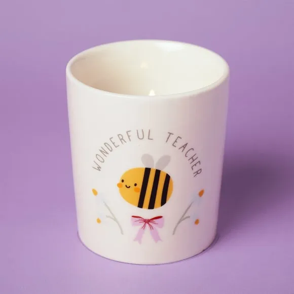 Love Life Teacher Lychee & Raspberry Ceramic Candle 3