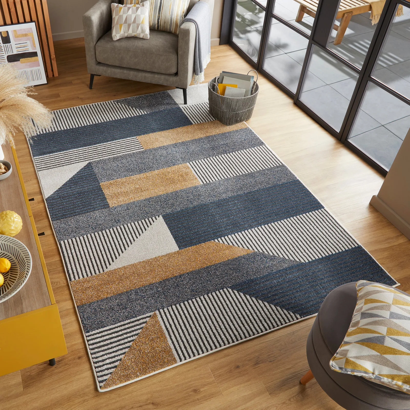 Brix Rug Ochre (Yellow)