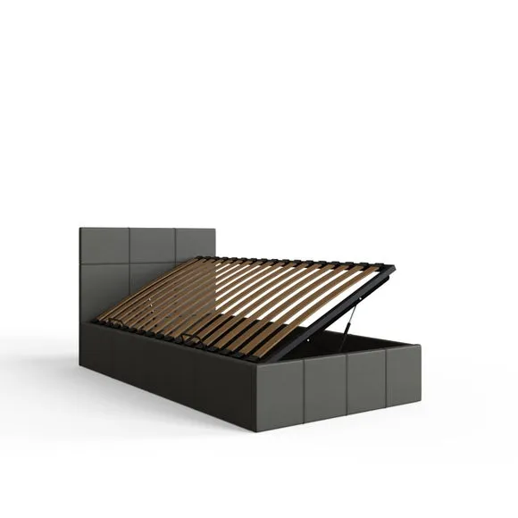 Side Lift Ottoman Bed, Faux Leather 3