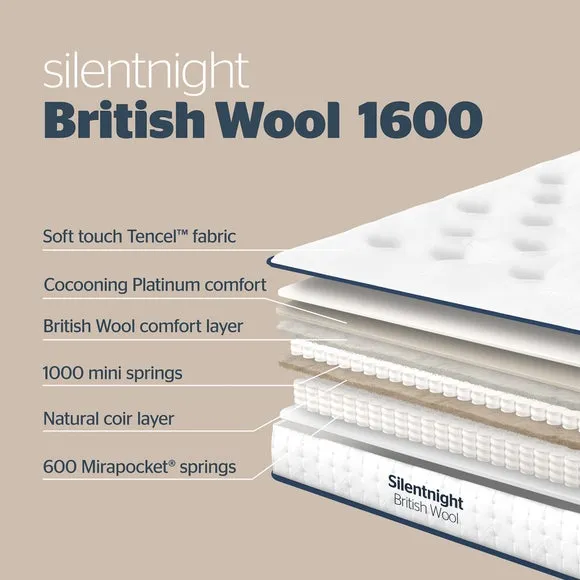 Silentnight Wool Naturals 1600 Pocket Mattress 6