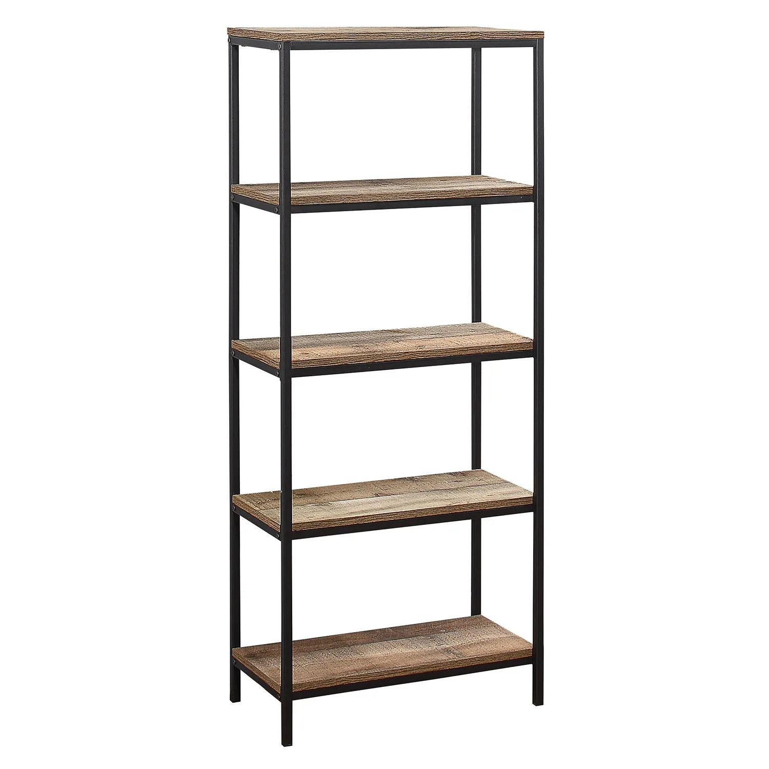 Urban Rustic 5 Tier Bookcase - Natural Natural