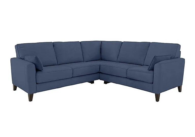 Brondby Large Fabric Corner Sofa - Blue