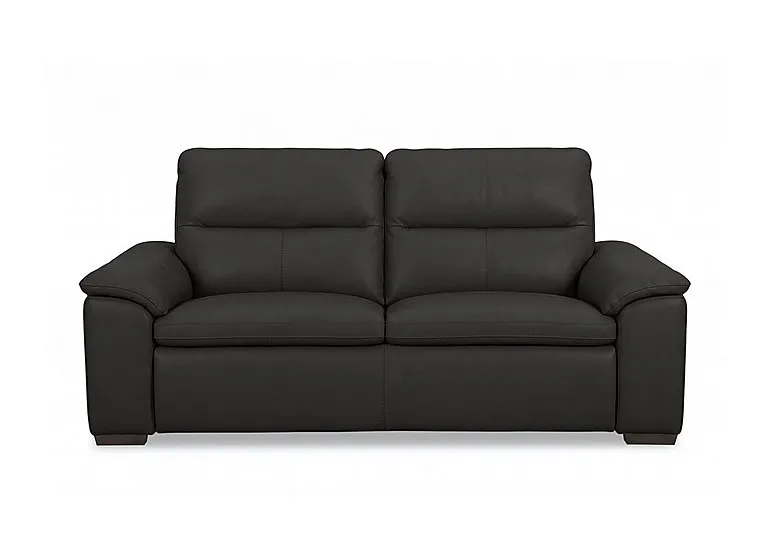 Relax 3 Seater Leather Sofa - Black - Sofas and Armchairs - In Time for Christmas